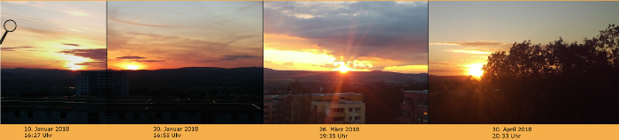 Sonnenunterg�nge G�ttingen 2018