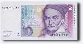 Bild - Gau� auf dem 10-DM-Schein