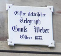 Gedenktafel Gau� und Weber