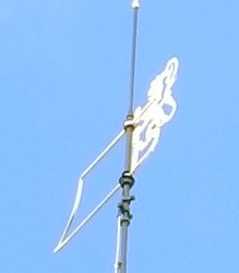 Vergoldete Wetterfahne mit L�we