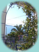 Blick zum Eingang der Terrasse